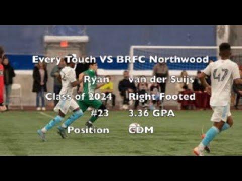 Video of Ryan van der Sluijs Every Touch VS BRFC Northwood