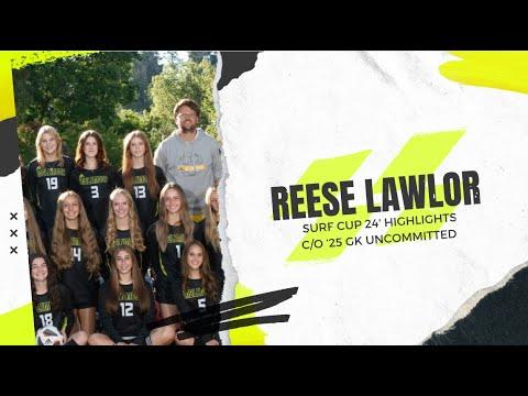 Video of Reese Lawlor Surf cup 2024 Highlights; Saves, and Distribution 