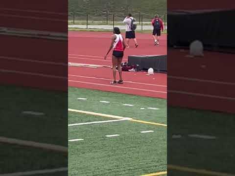 Video of 38ft-10in. Broke school record, first full track meet.