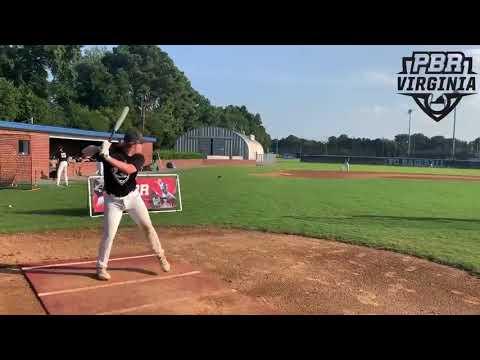 Video of PBR Virginia Tidewater SHARX scout day 2022 Dylan Northup INF/RHP BP video