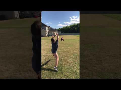 Video of Kendall Thackston #2022RHP #softball prospect putting in some quarantine pitching work in the yard.