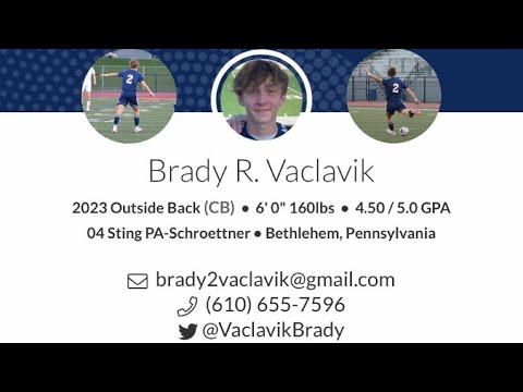 Video of Brady Vaclavik c/o 2023 - Fall Season Highlights #1 (against Pleasant Valley and Bethlehem Catholic)