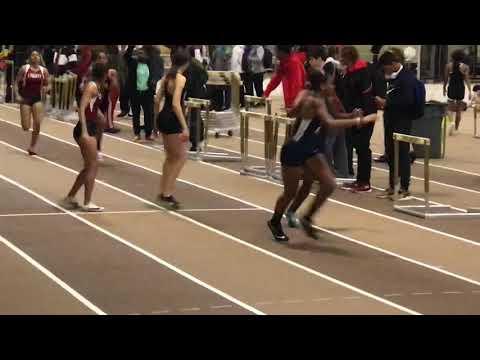 Video of Courtney Reed 4 X 400 M 61 second indoor split @ Lehigh U 12/28/2019 Robert J Burdette Classic