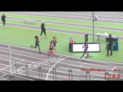 Video of 800M PR: 2:06.8 (H1 1:18 time stamp, lime green uniform)