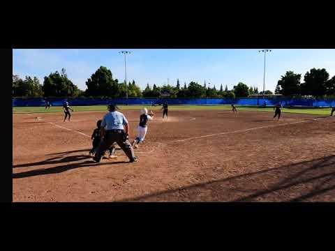 Video of Victoria Barron 2023 Catcher / Utility - playing left field