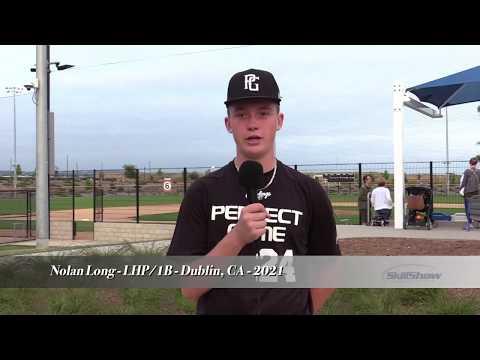 Video of Nolan Long  Perfect Game Showcase June 2019