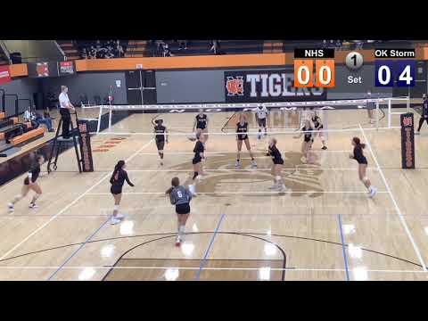 Video of Hallee Burress #8 Setter 21 Assist NHS vs Storm Black Jersey