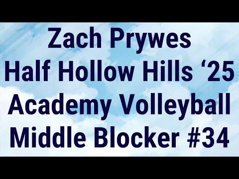 Video of Zach Prywes, 6’5”, Half Hollow Hills Middle, Academy Volleyball Long Island