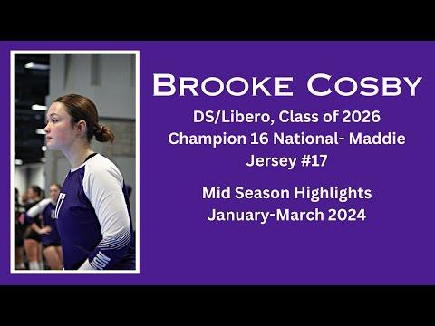 Video of Brooke Cosby - 2024 mid-season highlights