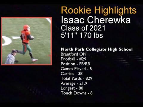 Video of Isaac Cherewka Running Back - Rookie Season