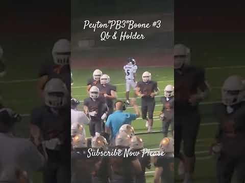 Video of Peyton Boone QB1-2027, Field Goal Holder 