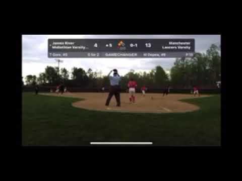 Video of Line drive double to left field