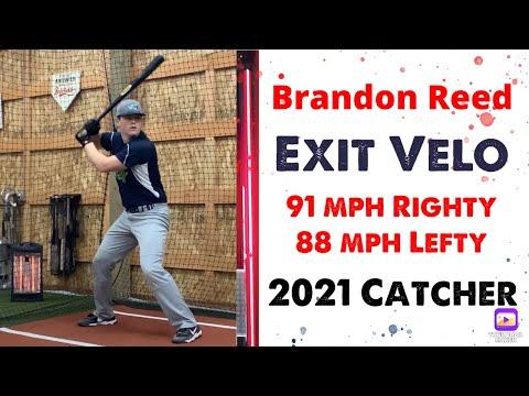 Video of Brandon Reed - 2021 - 91 mph Righty, 88 Lefty - Exit Velo