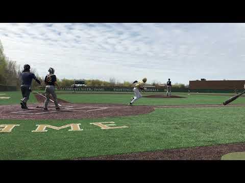 Video of line drive up the middle