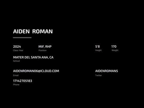 Video of Aiden Roman