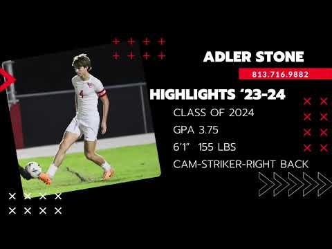 Video of Adler Stone (Right Back, CAM, Striker)