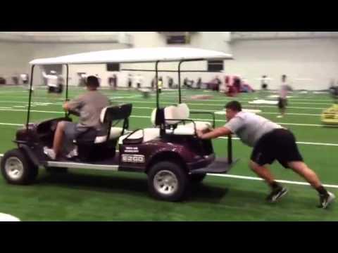 Video of Football Camps 2013 1 on 1s