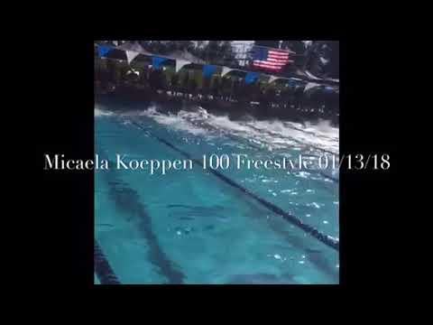 Video of 100 Freestyle Personal Best Time