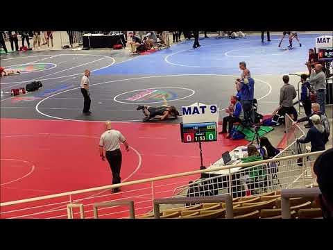 Video of 2020 Christmas Knockout Quarters Bryce (Gold) v Tyler Reeve (Lander Commit, multi-time FL state placer) W 5-1