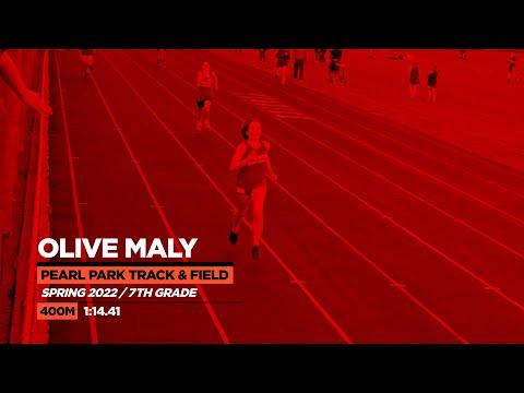 Video of 2022 400M-Olive Maly Pearl Park Track-5-19-22