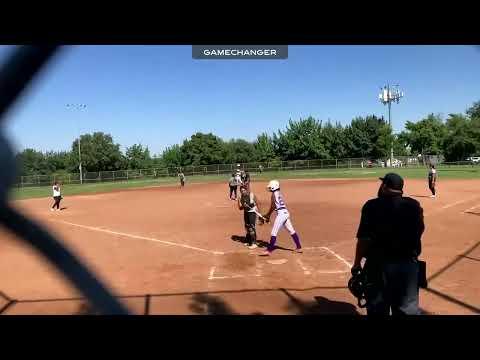 Video of RBI double to left center gap