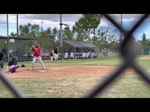 Video of 4/26/21: First Game of Junior Year: Went 3-5 with 3 singles & 3 steals, here's a single lined back into Center