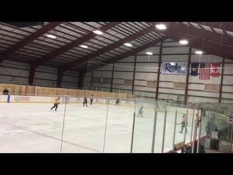 Video of Retrieves puck from behind net - SHOT ON GOAL!