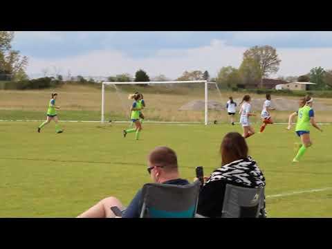 Video of Molly Goodwin green jersey #6, white headband,  left forward