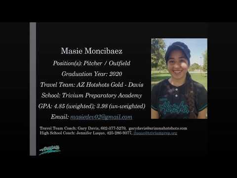 Video of Masie Moncibaez Softball Skills Video- 2020 Pitcher Outfield Slapper