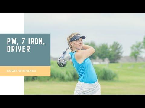 Video of Pitching Wedge, 7 Iron, Driver Swing