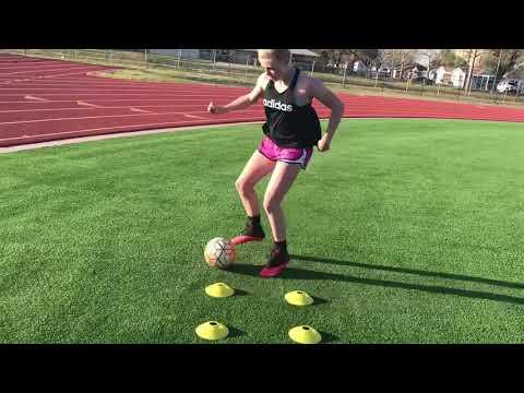 Video of Ball control with cones