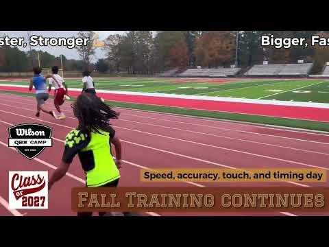 Video of Fall workout; Speed, accuracy, touch, and timing.