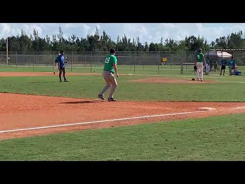 Video of Florida Gulf Coast Prospect Clinic December 2023 Game Play tag out at 3rd. 