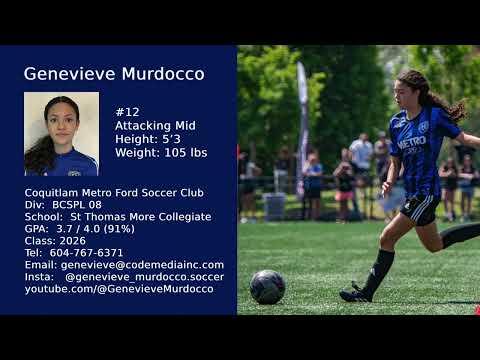 Video of Genevieve Murdocco Attacking Midfielder Class of 2026 - Season 2023