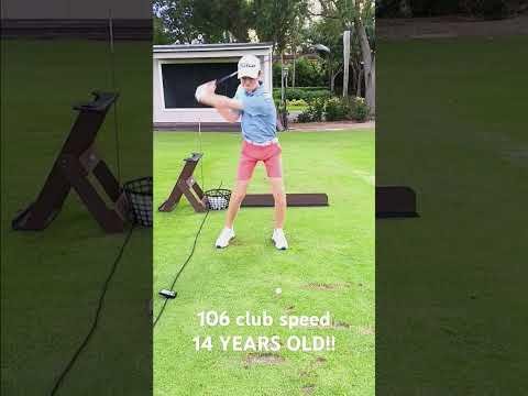 Video of 14 Years old 106 Clubhead Speed!!