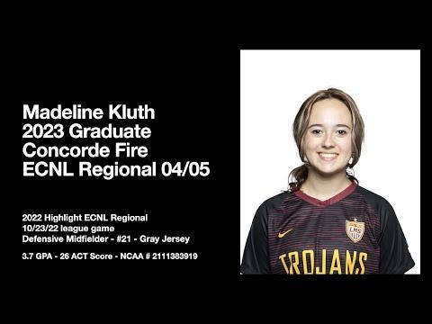 Video of Madeline Kluth ECNL RL 10/22 game HL