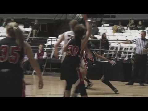 Video of Lady Warriors beat St. Albans. Butcher #35 (white team) drives for 2, putback for 2. 