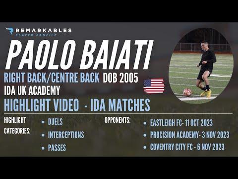 Video of IDA Academy Center/Right Back Highlights 2