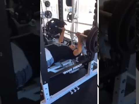 Video of Big John at 15yrs old Hitting the 300lb Benching Mark