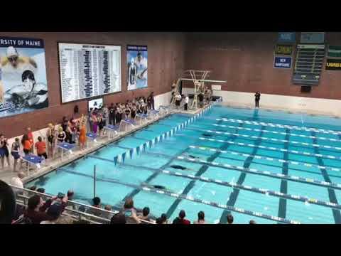 Video of 200 medley relay. Second leg. Lane 4