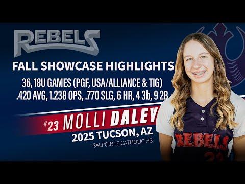 Video of Molli Daley 2022 Fall Showcase Hitting Highlights