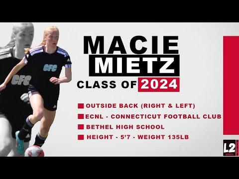 Video of Macie Mietz. CFC U16 ECNL SPRING 22