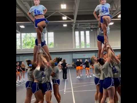 Video of Doing a new stunt at UCA camp; left group, main basing