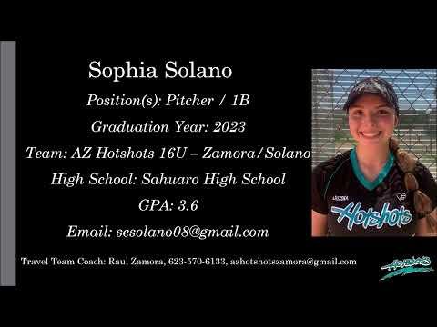 Video of Sophia Solano skills video 