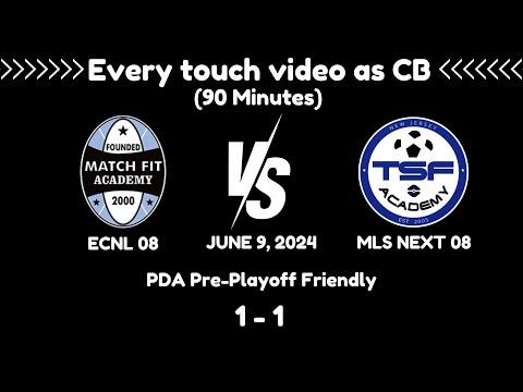 Video of Kyle Harvey ('26 / Match Fit Academy 08 ECNL) Every Touch Video at CB vs. TSF MLS Next 08 (6/9/24)