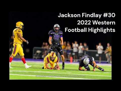 Video of Jackson Findlay 2022 Western Football Highlight Tape - Year 2 (18 YRS OLD) HALFBACK/STRONG SAFETY