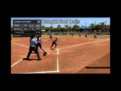 Video of Caught Foul Balls while catching