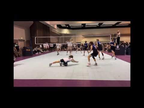 Video of BEN COHEN 2023 Libero #13 Power League clips - white Jersey near side