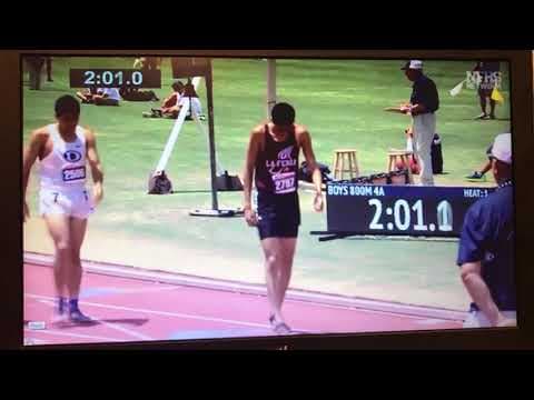 Video of 2018 4A State Boy's 800 meter run