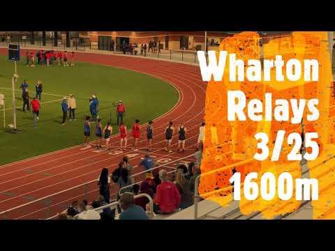 Video of 1600m Wharton Relays  3/25